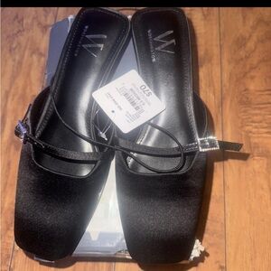 Worthington Black Slide On Heels Women Shoes Size 6.5 Medium Wor Rochel